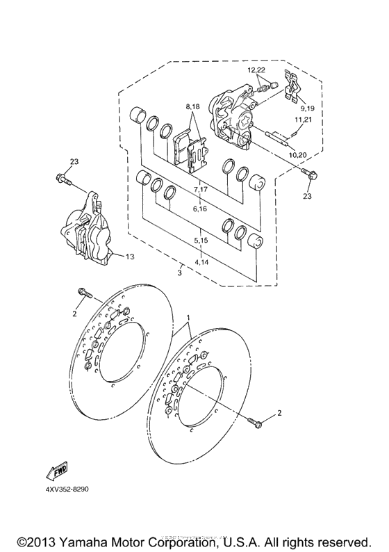 Front brake caliper