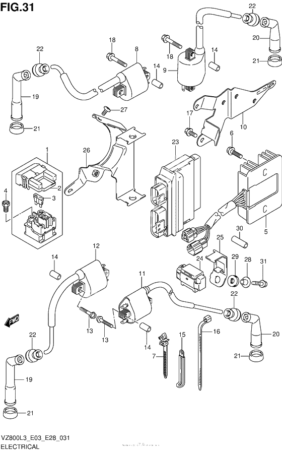 Электрооборудование (Vz800L3 E28)