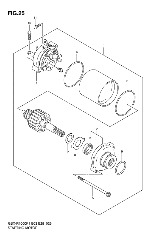 Starting motor