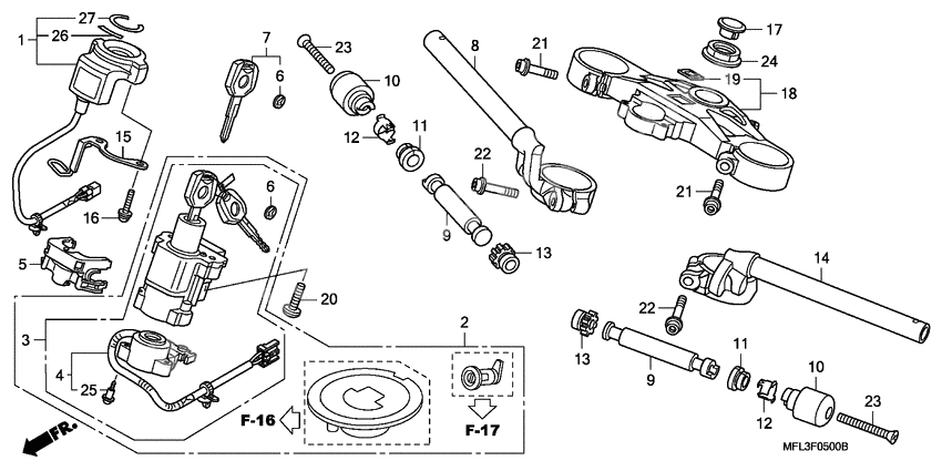 Handle pipe/top bridge