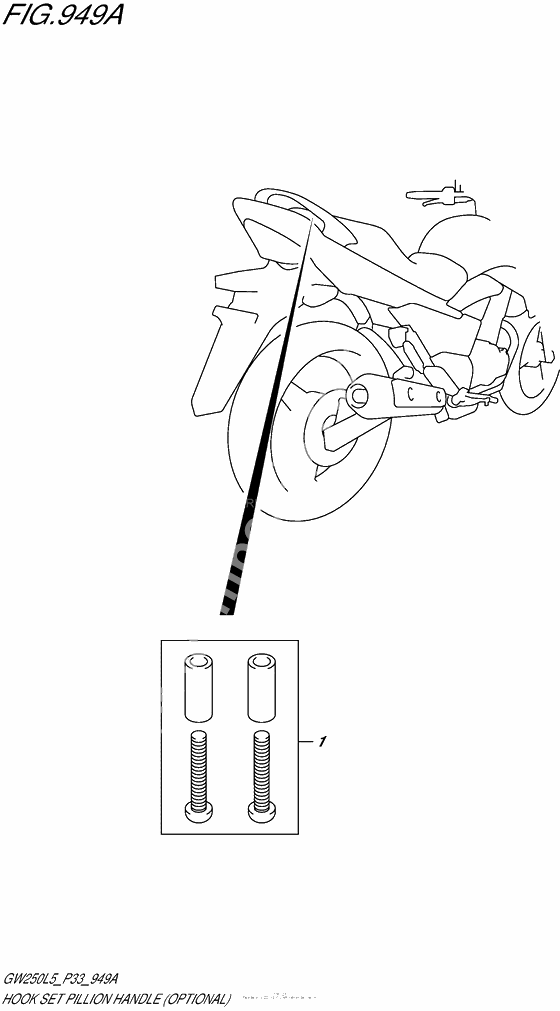 Hook Set Pillion Handle (Optional)