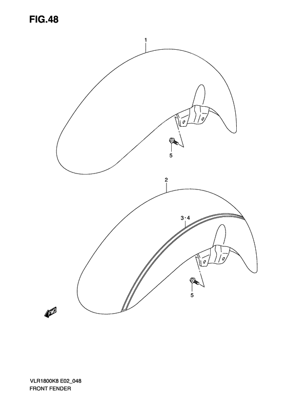 Front fender              

                  Model k8/k9