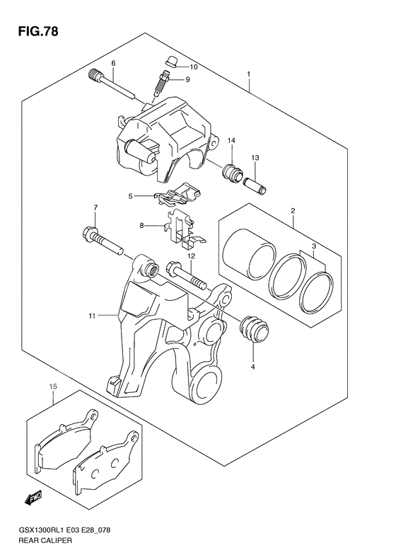 Rear caliper