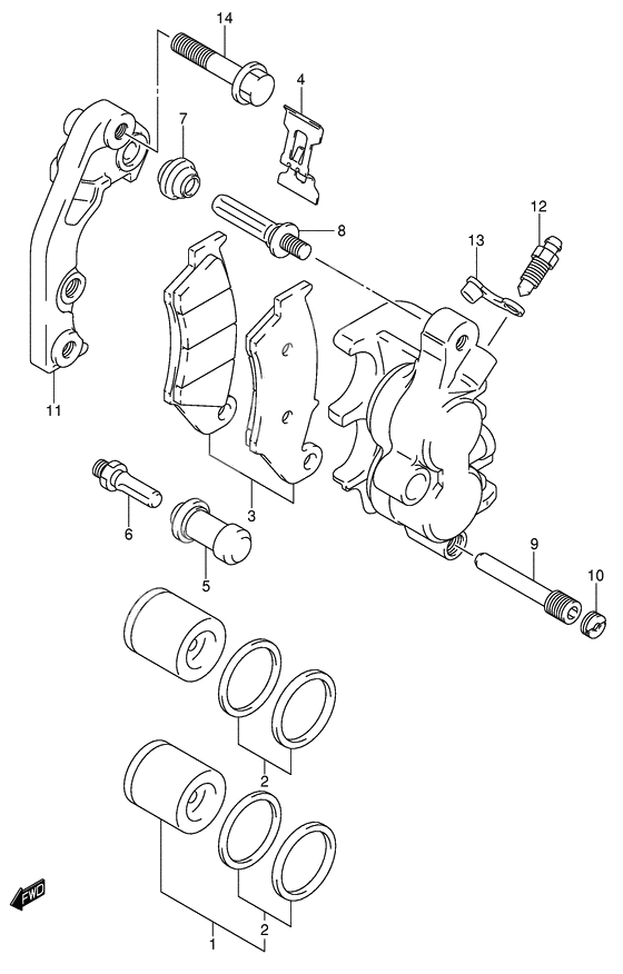 Front caliper