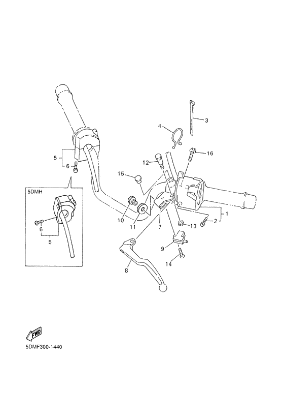 Handle switch. lever