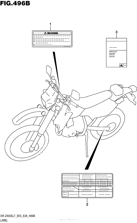 Информационные наклейки (Dr-Z400Sl7 E28)