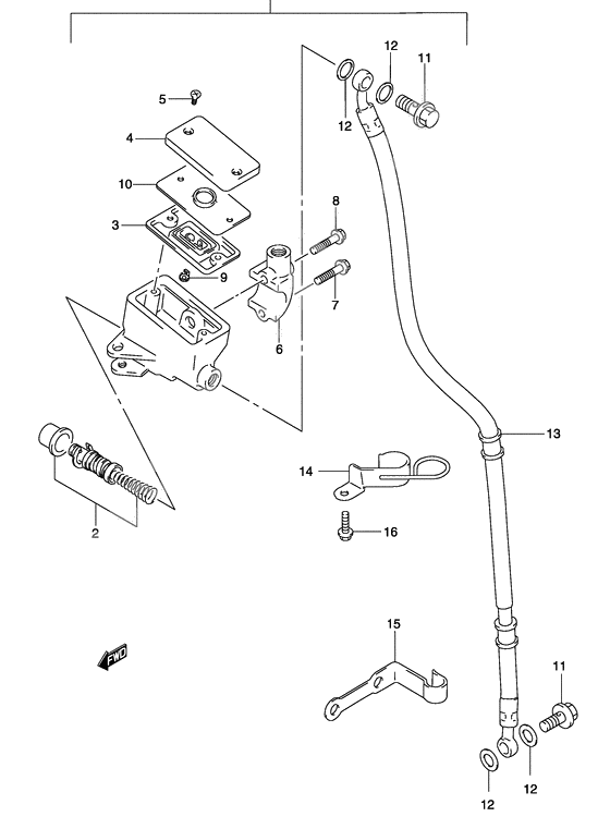 Front master cylinder