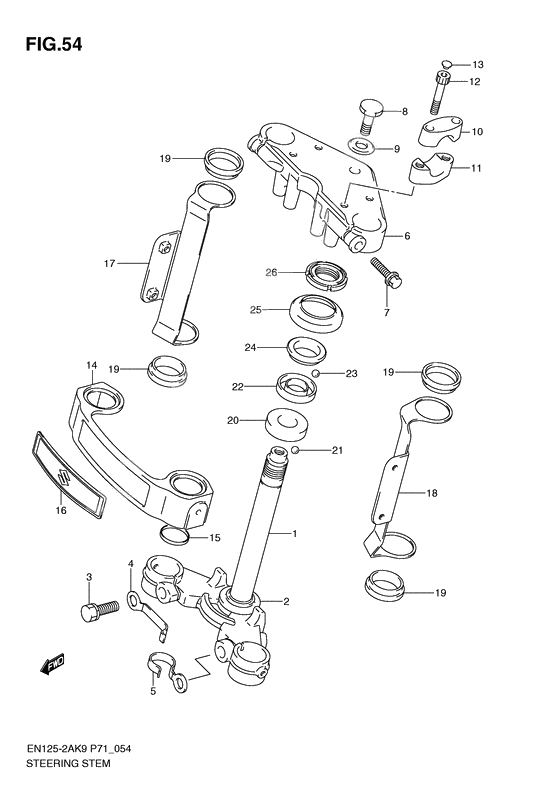 Steering stem              

                  En125huk9/huzk9