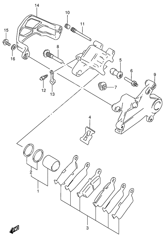 Rear caliper