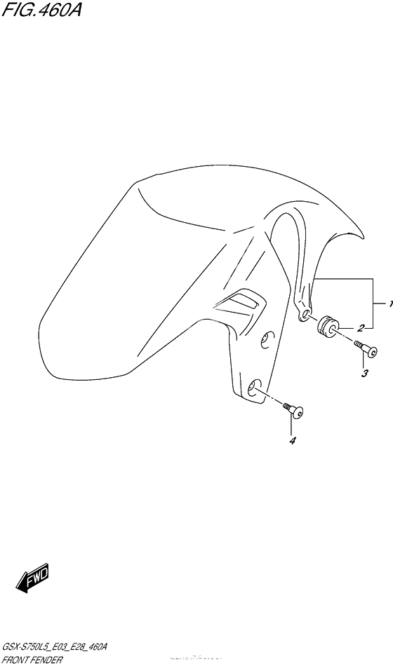 Переднее крыло (Gsx-S750L5 E03)