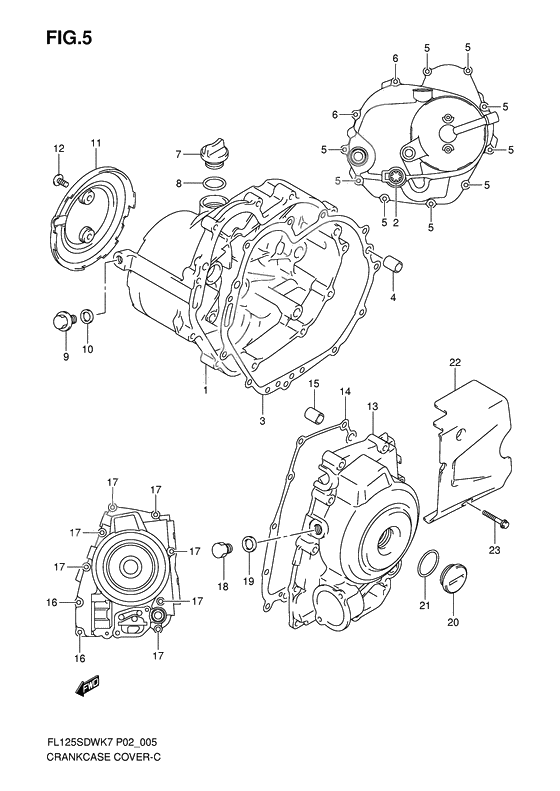 Crankcase cover ass`y (v