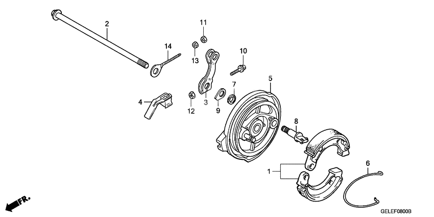 Rear brake panel