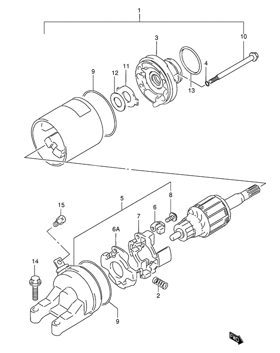 Starting motor              

                  Model w/x/y