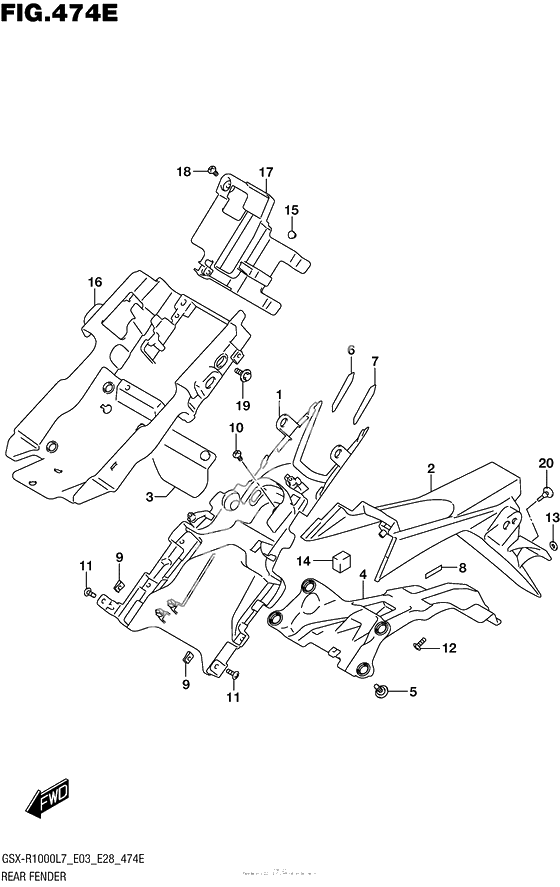 Rear Fender (Gsx-R1000Al7 E28)