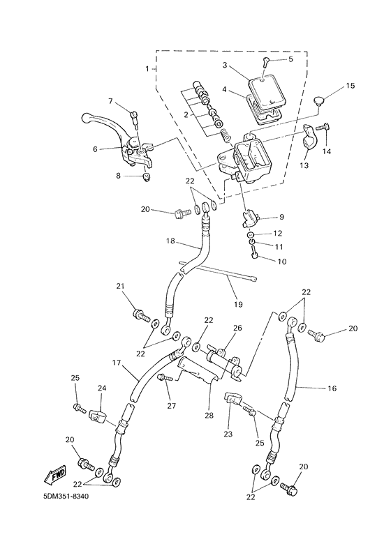 Front master cylinder