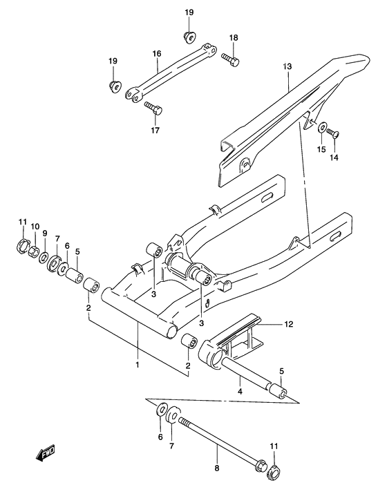 Rear swinging arm              

                  Model k3