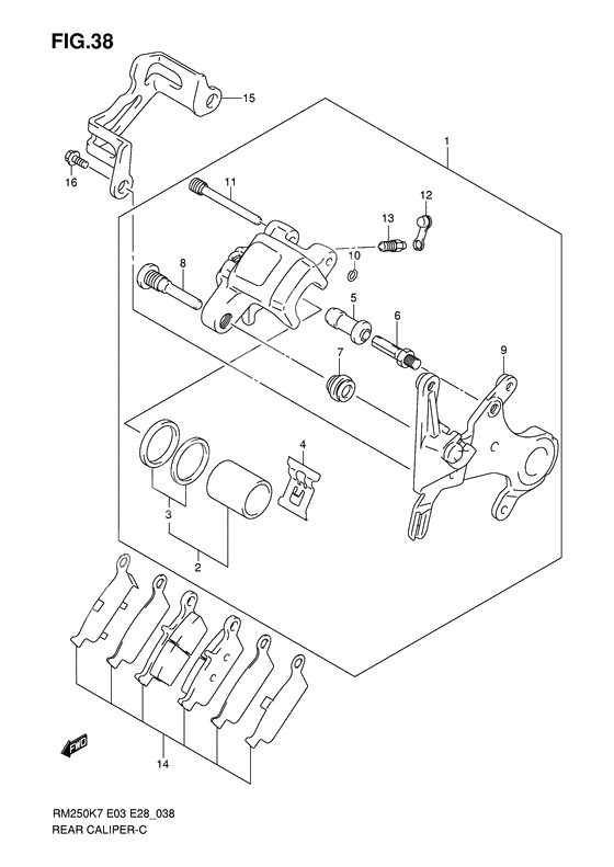 Rear caliper