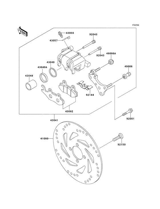 Front brake caliper