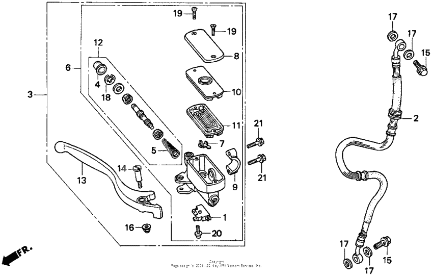 Fr. brake master cyl.