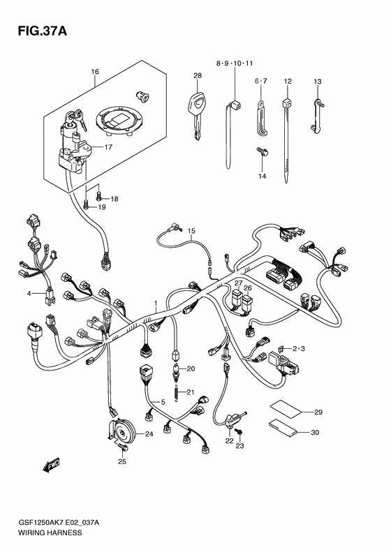 Wiring harness              

                  Gsf1250sk7/sk8/sk9/sl0