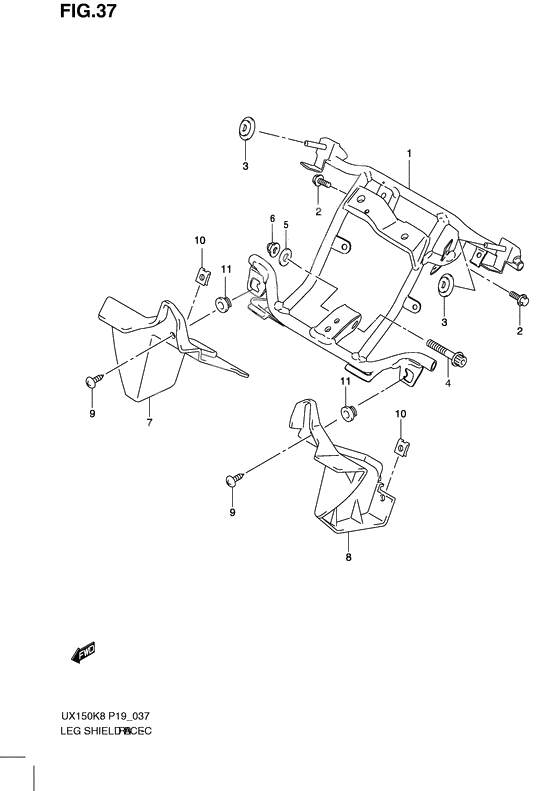 Leg shield brace