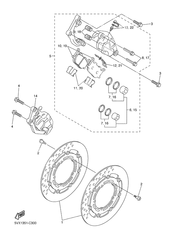 Front brake caliper