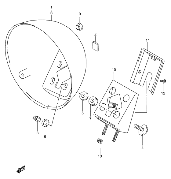 Headlamp housing