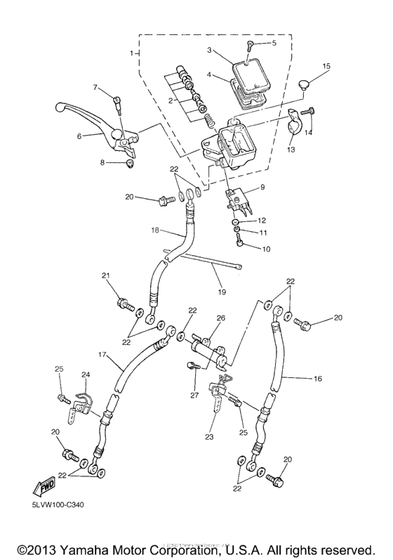 Front master cylinder