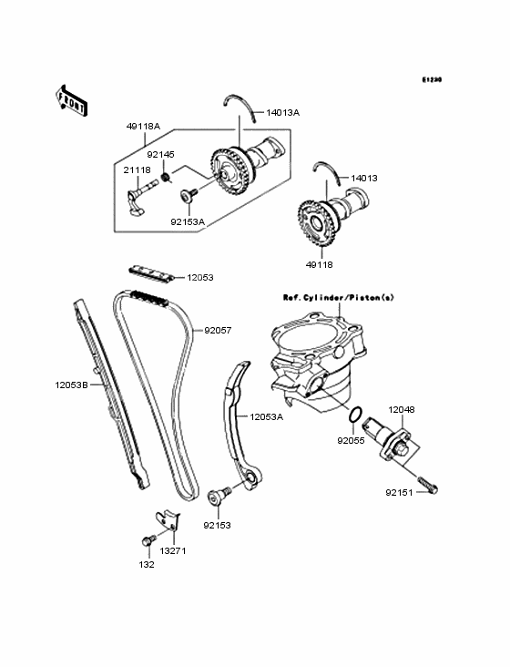 Camshaft/tensioner