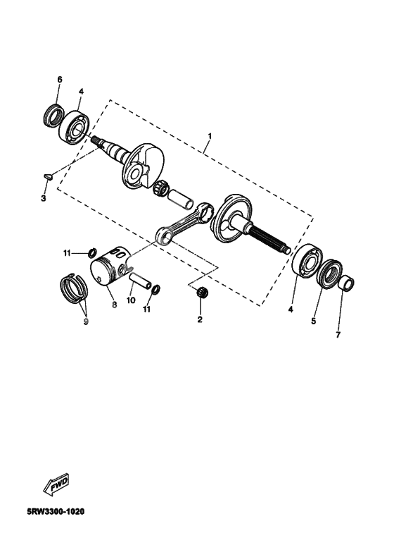 Crankshaft piston