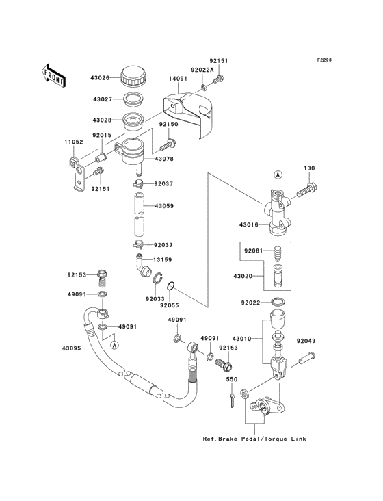 Rear master cylinder