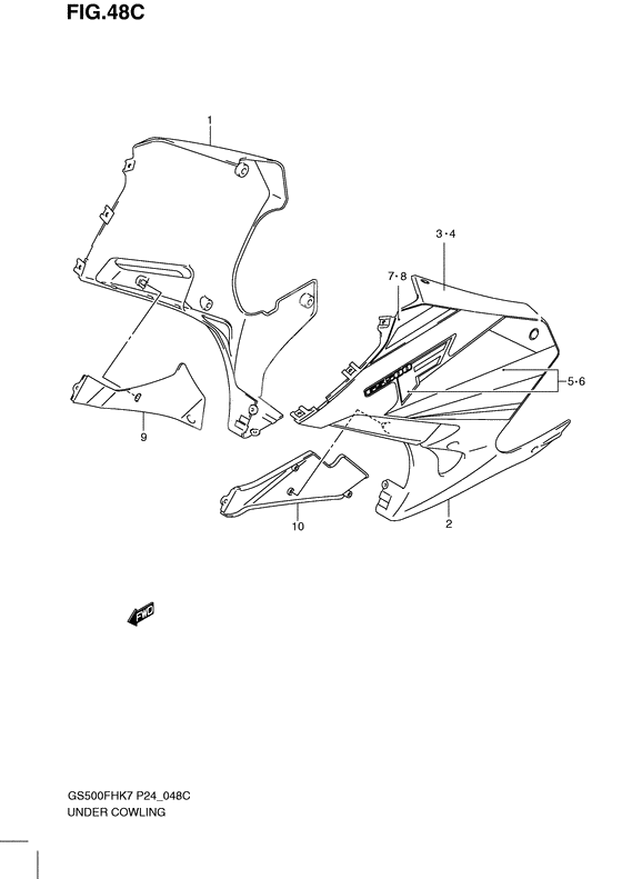 Under cowling              

                  Gs500fhl0