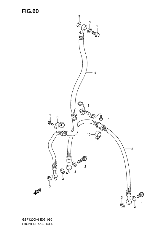 Front brake hose              

                  Gsf1200k6/sk6