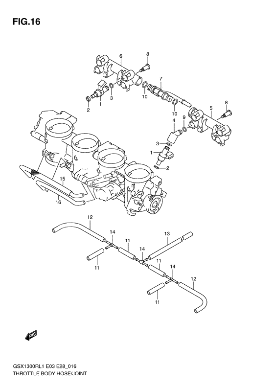 Throttle body hose/joint              

                  Gsx1300rl1 e28