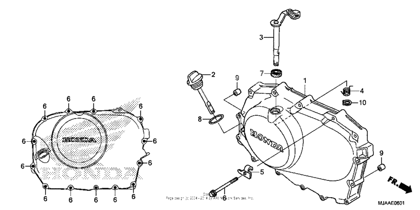 Right crankcase cover (2)