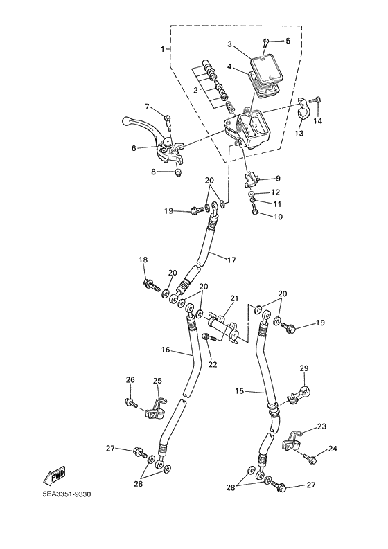 Front master cylinder