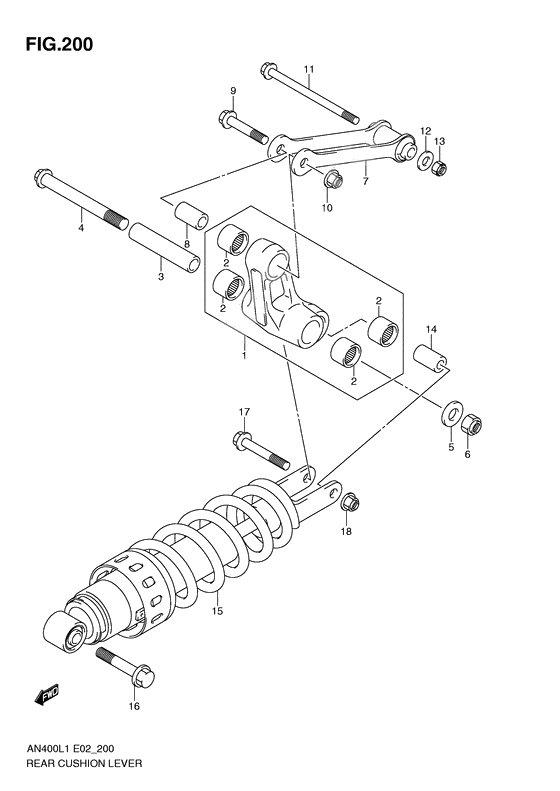 Rear cushion lever