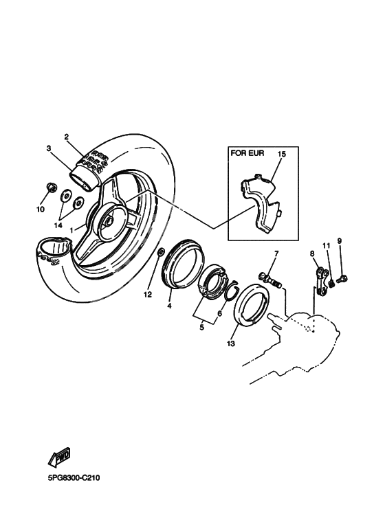 Rear wheel complete assy