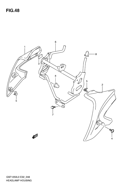 Headlamp cover front fender