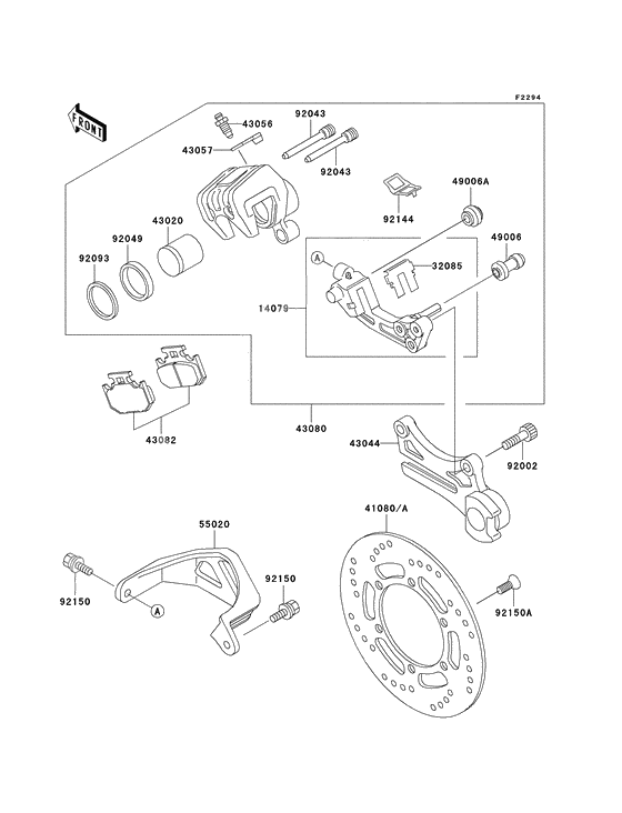 Front brake caliper