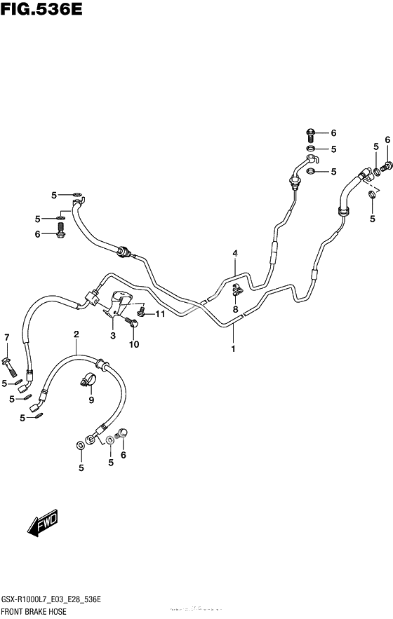 Front Brake Hose (Gsx-R1000Al7 E28)