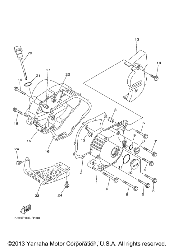 Crankcase cover              

                  1