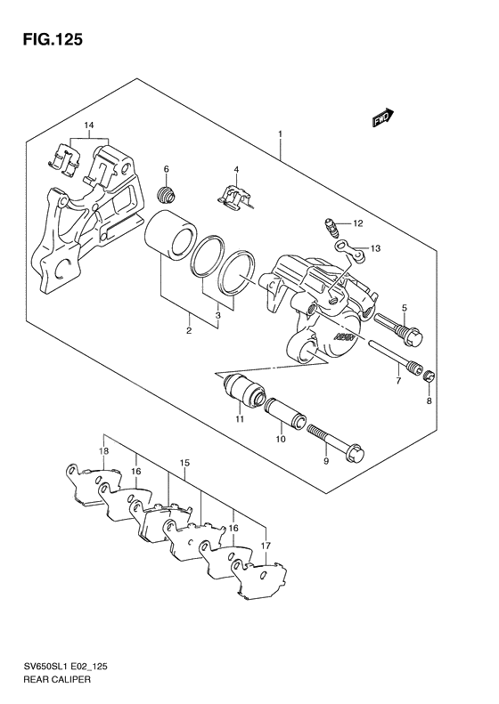 Rear caliper              

                  Sv650sul1 e24