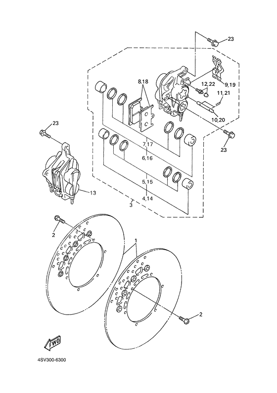 Front brake caliper