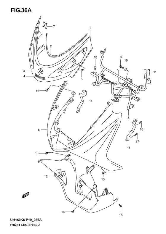 Front leg shield              

                  Model k3