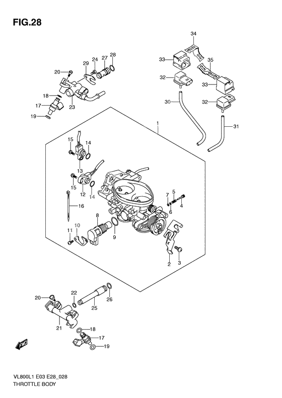 Throttle body              

                  Vl800l1 e28