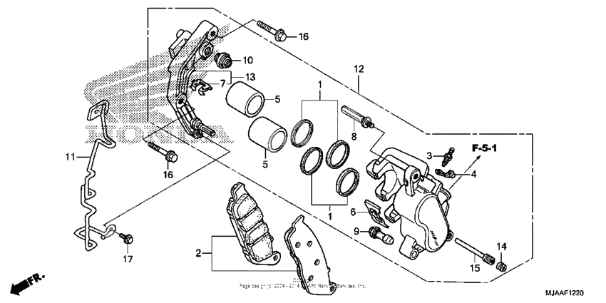 Front brake caliper (3)