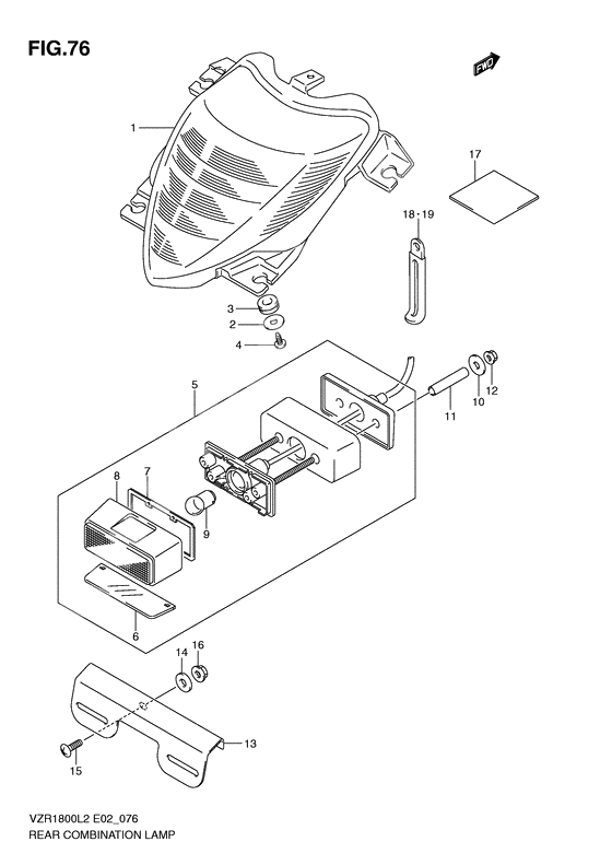 Rear combination lamp              

                  Vzr1800zl2 e19
