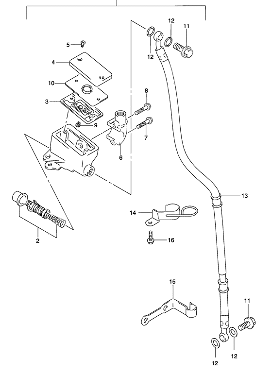 Front master cylinder