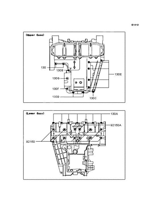 Crankcase bolt pattern